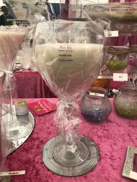 Crackled Wine Glass Candle