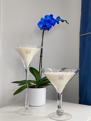 martini glasses x 2