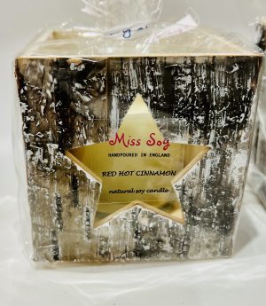 woodland rustic square star candle