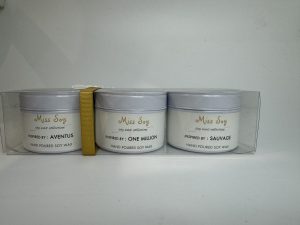 candles in a tin - gift set - aftershave inspired