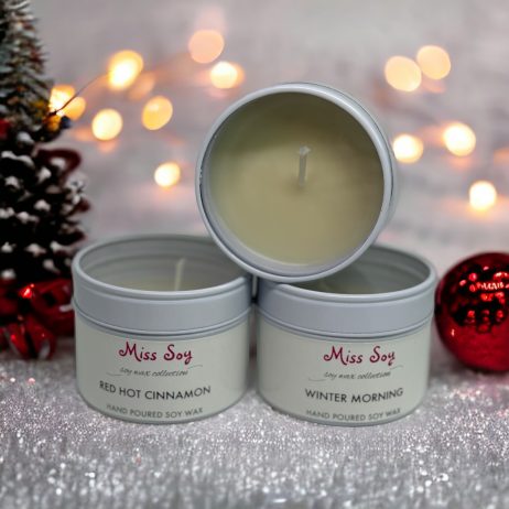 candles in a tin - gift set