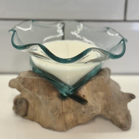 glass on wood - sweet bowl