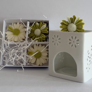 wax melt burner set daisy