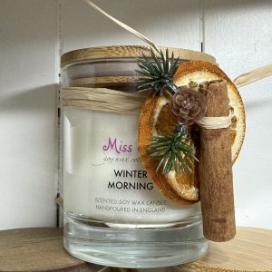 Clear Glass Gloss Christmas Candle - 30cl
