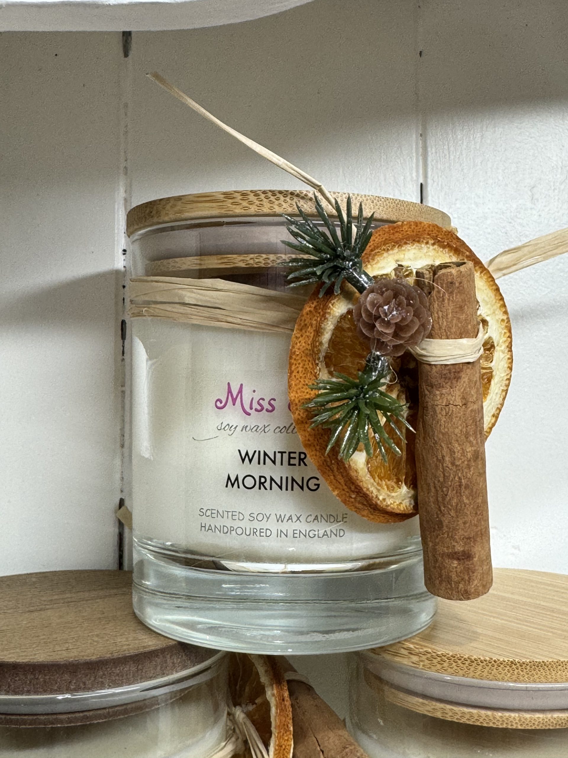 Clear Glass Gloss Christmas Candle - 30cl