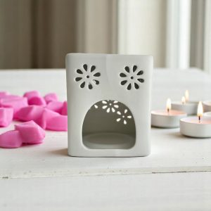 White Ceramic Tealight Wax Melt Burner