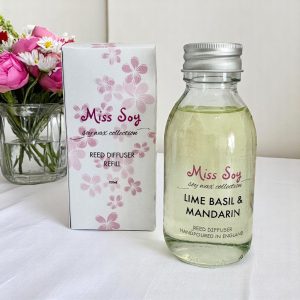 Refill Bottle for Reed Diffuser scented in Lime Basil & Mandarin