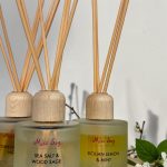 Miss Soy Ltd - frosted reed diffuser - wooden tops