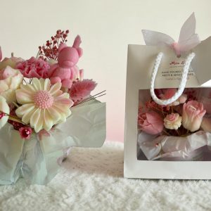 Miss Soy Ltd - flower box and gift bag - rose petals