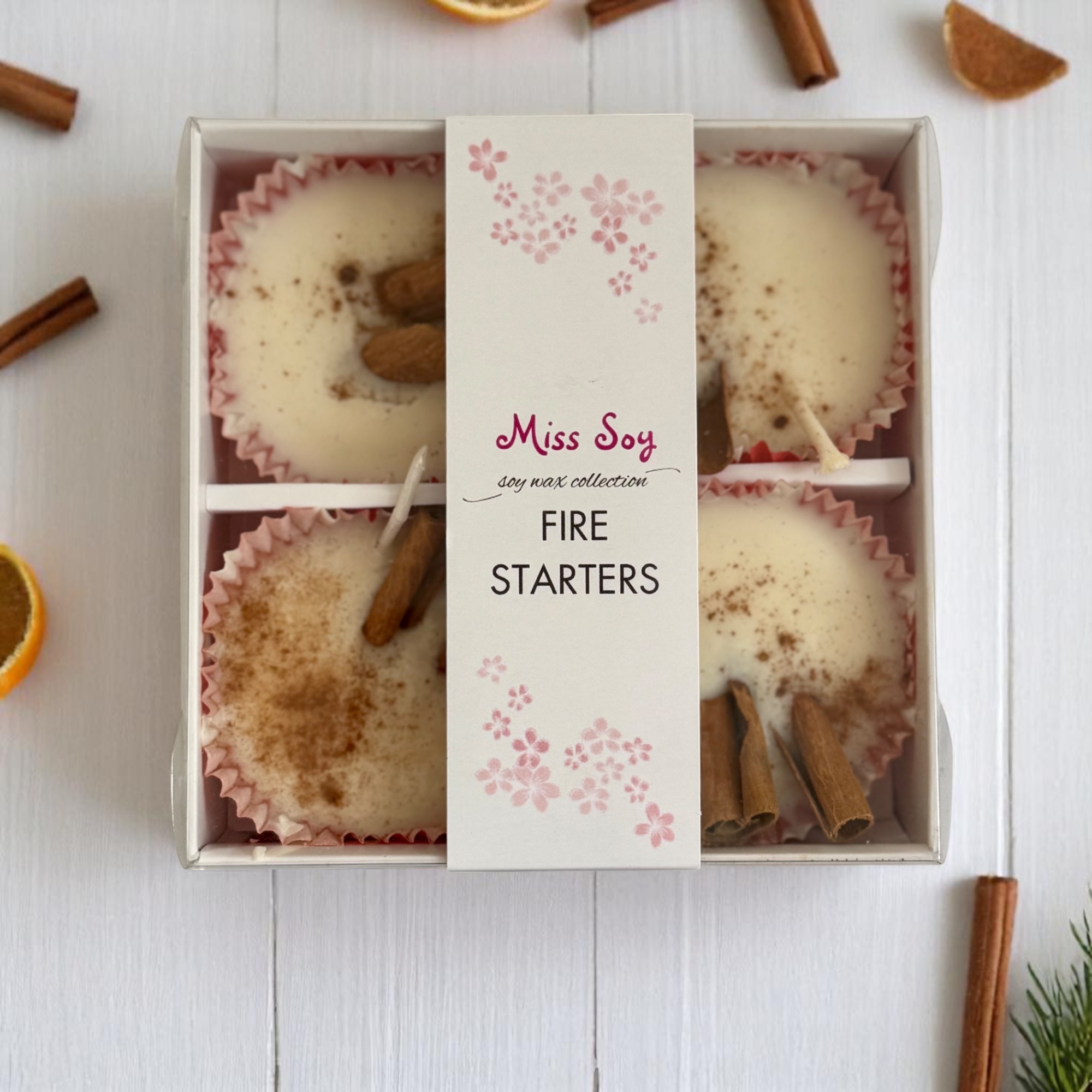 Miss Soy Ltd - fire starters - red hot cinnamon